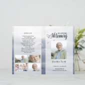 ブルースカイ葬儀プログラムテンプレート (スタンド正面)