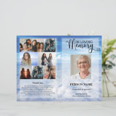 ブルースカイ葬儀プログラムテンプレート (スタンド正面)