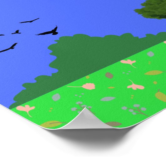 ブルースカイ虹 ポスター (角)