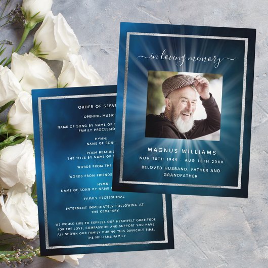 ブルースカイ輝くスター写真葬式