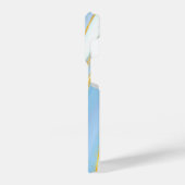 ブルースカイ金ゴールドグリッター大理石カスタマイズ iPhoneケース (左側面)