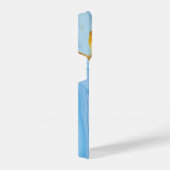 ブルースカイ金ゴールドグリッター大理石カスタマイズ iPhoneケース (右側面)