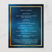 ブルースカイ金ゴールド写真葬儀プログラム (裏面)