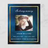 ブルースカイ金ゴールド写真葬儀プログラム (正面)