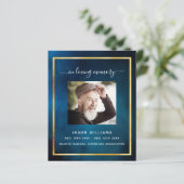 ブルースカイ金ゴールド写真葬儀プログラム (スタンド正面)