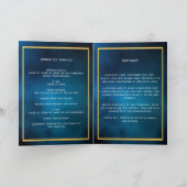 ブルースカイ金ゴールド写真葬儀プログラム カード (内部)