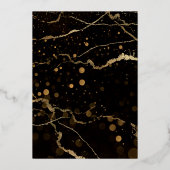 ブルースカイ銀河系アガテマーブル金ゴールドズ 箔招待状 (裏面)