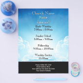 ブルースカイ階段の教会フライヤー、米国サービスに参加 チラシ (シングル)