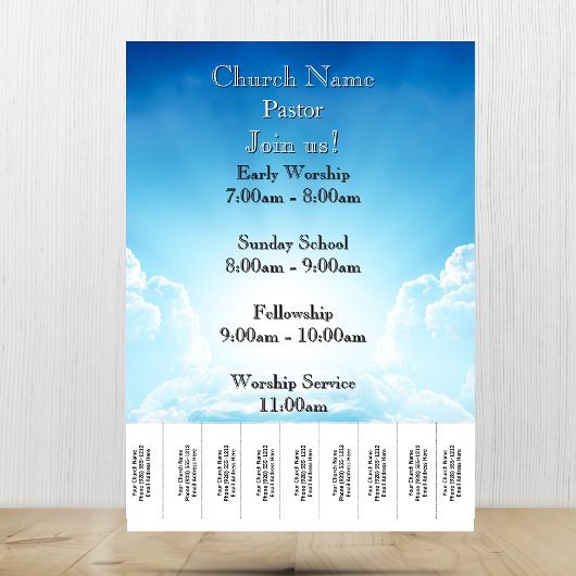 ブルースカイ階段チャーチサービス チラシ