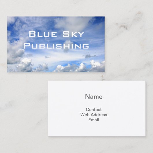 ブルースカイ雲 – 標準名刺 名刺 (正面/裏面)