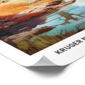 ブルースカイ・イン・クルーガー国立公園ヴィンテージトラベル ポスター (角)