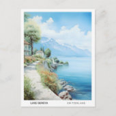 ブルースカイ・イン・ジュネーブ湖スイストラベル ポストカード (正面)