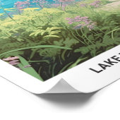 ブルースカイ・イン・レイクタポ・ニュージーランドヴィンテージトラベル ポスター (角)