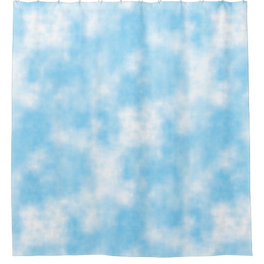 ブルースカイ&クラウドアートカスタム シャワーカーテン (正面)