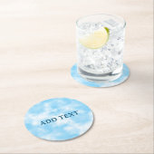 ブルースカイ&クラウドアートカスタム ラウンドペーパーコースター (インサイチュ)