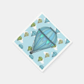 ブルースカイ&クラウドホットエアバルーン紙ナプキンス スタンダードカクテルナプキン (角)