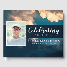 ブルースカイ&クラウド素晴らし付き葬式ゲストブック