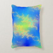 ブルースカイ&ゴールデンイエロー稲妻ボルト アクセントクッション (正面(垂直))