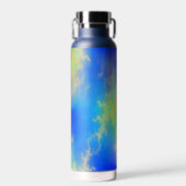 ブルースカイ&ゴールデンイエロー稲妻ボルト ウォーターボトル (正面)