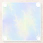 ブルースカイ&ゴールデンイエロー稲妻ボルト ガラスコースター (裏面)