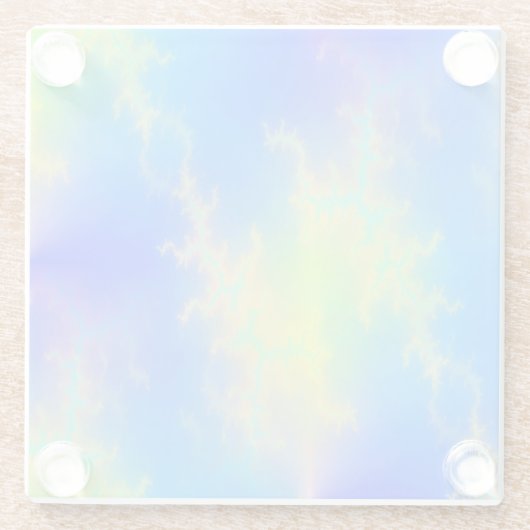 ブルースカイ&ゴールデンイエロー稲妻ボルト ガラスコースター (裏面)