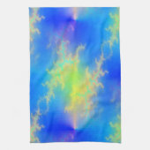 ブルースカイ&ゴールデンイエロー稲妻ボルト キッチンタオル (縦)