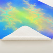 ブルースカイ&ゴールデンイエロー稲妻ボルト シェルパブランケット (3/4)