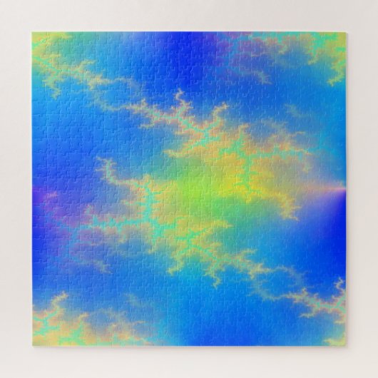 ブルースカイ&ゴールデンイエロー稲妻ボルト ジグソーパズル (縦)