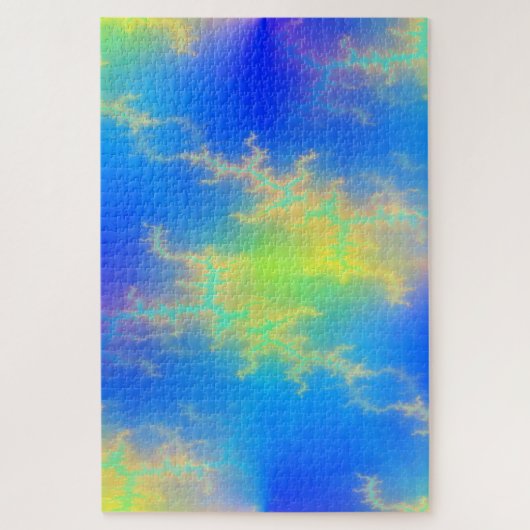 ブルースカイ&ゴールデンイエロー稲妻ボルト ジグソーパズル (縦)