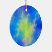 ブルースカイ&ゴールデンイエロー稲妻ボルト セラミックオーナメント (右)