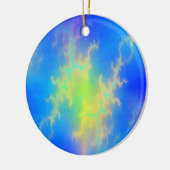 ブルースカイ&ゴールデンイエロー稲妻ボルト セラミックオーナメント (左)
