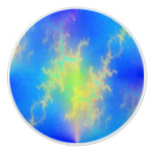 ブルースカイ&ゴールデンイエロー稲妻ボルト セラミックノブ (正面)