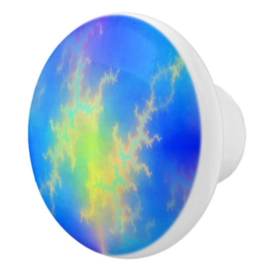 ブルースカイ&ゴールデンイエロー稲妻ボルト セラミックノブ (右)