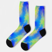 ブルースカイ&ゴールデンイエロー稲妻ボルト ソックス (左)