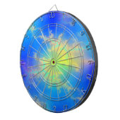 ブルースカイ&ゴールデンイエロー稲妻ボルト ダーツボード (正面右)