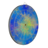 ブルースカイ&ゴールデンイエロー稲妻ボルト ダーツボード (正面左)