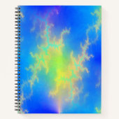 ブルースカイ&ゴールデンイエロー稲妻ボルト ノートブック (正面)