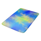 ブルースカイ&ゴールデンイエロー稲妻ボルト バスマット (アングル)