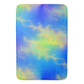 ブルースカイ&ゴールデンイエロー稲妻ボルト バスマット (正面縦)