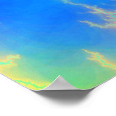 ブルースカイ&ゴールデンイエロー稲妻ボルト ポスター (角)