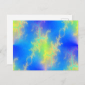 ブルースカイ&ゴールデンイエロー稲妻ボルト ポストカード (正面/裏面)