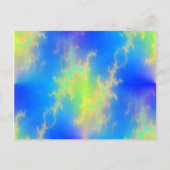 ブルースカイ&ゴールデンイエロー稲妻ボルト ポストカード (正面)