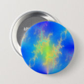 ブルースカイ&ゴールデンイエロー稲妻ボルト 缶バッジ (正面&裏面)