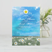 ブルースカイ&サマーメドウデイジーブライダルシャワー 招待状 (スタンド正面)