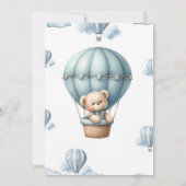 ブルースカイ&テディハグベビーシャワー招待状 招待状 (裏面)