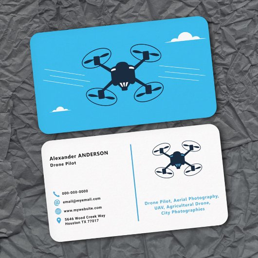 ブルースカイ – ドローンパイロット 名刺