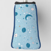ブルースカイ&宇宙パターン ゴルフヘッドカバー (回転90)