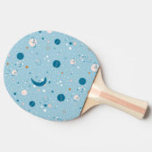 ブルースカイ&宇宙パターン 卓球ラケット (横)