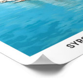 ブルースカイinシロス・ギリシャ・ヴィンテージ・トラベル ポスター (角)