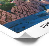 ブルースカイinドゥブロヴニククロアチアヴィンテージトラベル ポスター (角)